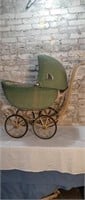 Antique Wicker/Metal Baby Buggy Stroller