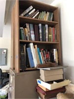 2 Bookshelves, 1 File Cabinet, Books