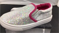 Silver sparkly toddler shoes size 9