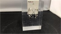 Style and Company hoop earrings with black and