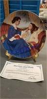 1990 Marmee and Beth collectors plate decorated