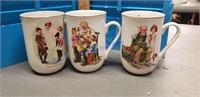 Norman rockwell collectors cups