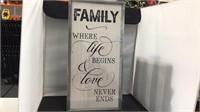 Family life and love sign