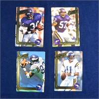 4 Vikings 1991 Action Packed Football Cards