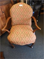 1930S RE-UPHOLSTERED PARLOR CHAIR