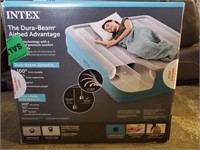 Intex Queen16" mid rise air bed with handheld pump