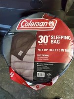 Coleman sleeping bag fits  84" by 36" easy