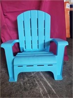Plastic kids chair blue