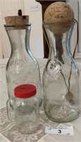 2 Pcs. Carafes & Small Mason Jar