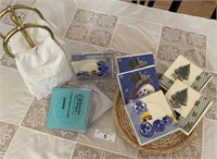 Cocktail Napkin Coasters, Napkins & Towel Stand