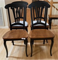 4Pcs of Two Tone Dining Room Chairs