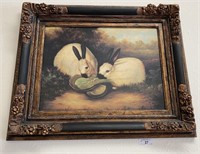 Farmhouse Two Himalayan Rabbits by P. Rolence