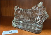 Heavy Clear Glass Scottie Dog Bookend