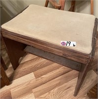 PIANO BENCH WITH FABRIC TOP