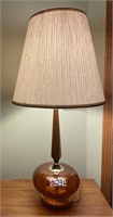 GLASS BASE TABLE LAMP, 1 OF 2