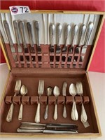 SILVER PLATED FLATWARE IN CHEST