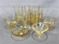 Vintage Yellow Glassware -Rocket Ship Glasses