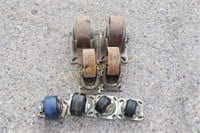 Casters 8pc lot Various Sizes/Styles
