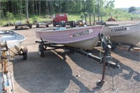14' alum. fishing boat w/trailer