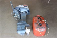 Evinrude boat motor w/gas tank