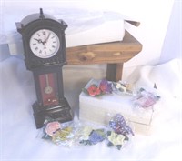 Mini Grandfather Clock and Butterfly Magnets