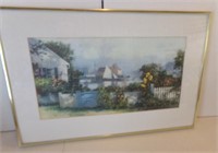 Signed and Numbered Cottage Nautical Scene