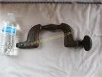 Antique Wood & Brass Drill brace