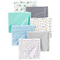 Baby Boys' 7-Pack Flannel Receiving Blankets