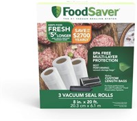 FoodSaver 8" x 20' Vacuum Seal Roll 3 pack