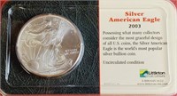 (45) - 2003 SILVER AMERICAN EAGLE $1 COIN