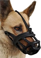 Mayerzon Breathable Dog Muzzle, Medium, Black