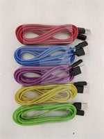 New 5 pack,6 ft long lightning to USB cables