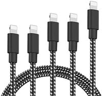 Besiva Nylon Braided USB Charging Cables, 5pk