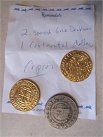 copies of spanish & cont. coins