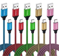 USB Type C Cable, 5Pack 6ft Canjoy USB C Charger