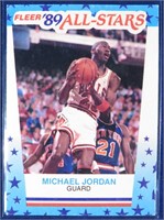 89 Fleer All-Stars Sticker no 3 Michael Jordan