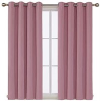 Deconovo Blackout Curtain, 52x63 Inch, Pink