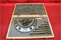 Mitutoyo Micrometer Set in Wooden Organizer Box