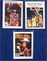 Michael Jordan 1991 NBAHOOPS 3 Card Set 30 542 543
