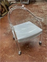 Charles Hollis Jones Attribute Lucite &Vinyl Chair