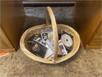 Basket of Cassette's & CD's