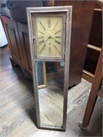 Ansonia Vtg. Key Wind Wall Mirror Clock