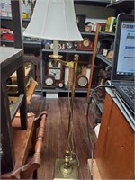 Quality Brass Floor Lamp w/Shade