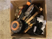 Box of Tools, 2 Plastic Buckets & Contents