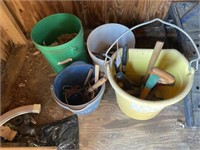 4 Buckets of Gardening Tools Etc.