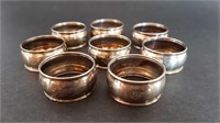 8 BIRKS STERLING NAPKIN RINGS