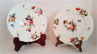 PAIR OF ANTIQUE HAND PAINTED PLATES