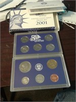 2001 PROOF SET WITH US QUARTERS