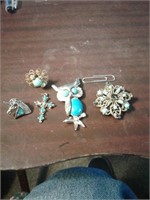 BROOCH, AND MISC ITEMS