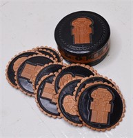 Leather Coaster Set  Colombia